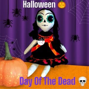Debi Lilly Day Of The Dead 💀 Halloween Decoration Doll NWT